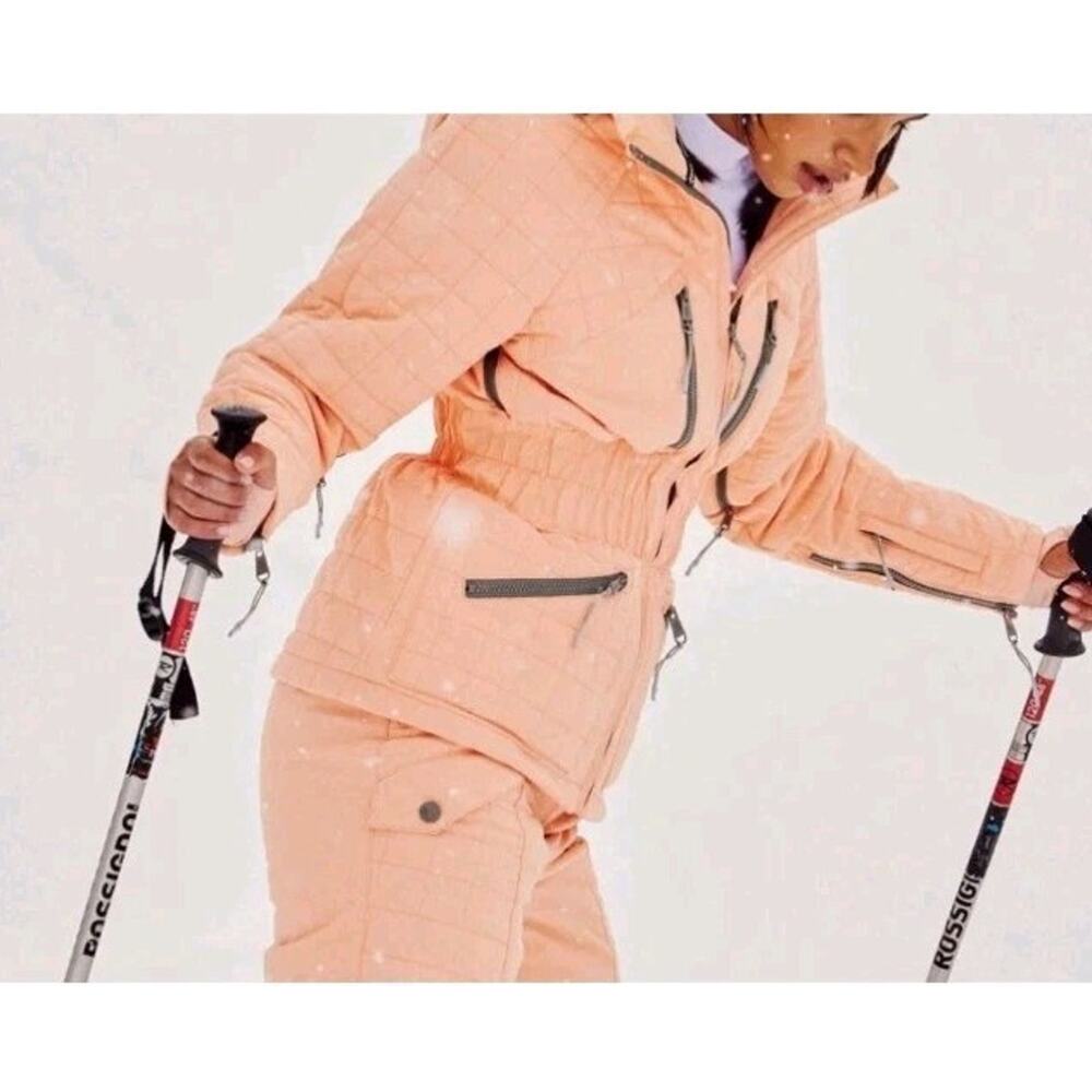 FREE PEOPLE FP MOVEMENT WINTER MELON ALL PREPPED SNOW WINTER SKI JACKET COAT S - Picture 2 of 6